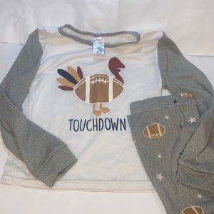 Pajamas Touchdown football w/ Turkey modern kids 4T